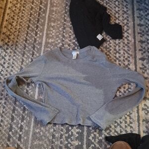 Bozzolo Gray Women's Crew Neck Sweater